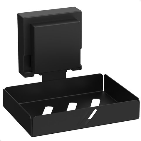 Saboneteira de Parede Porta Sabonete com Ventosa Preto Max