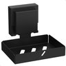 Saboneteira de Parede Porta Sabonete com Ventosa Preto Max - 1
