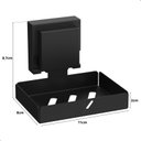 Ver imagem 3 de Saboneteira de Parede Porta Sabonete com Ventosa Preto Max