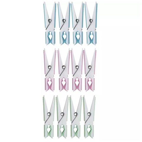 Prendedor de Plástico Fashion 12 Peças - 6063 - Mor Prendedor Plastico Fashion 12pc Mor 6063 Met.mor