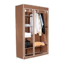 Ver imagem 4 de Cabideiro Armario Organizador 5 Prateleiras Roupas Bolsas Sapatos Closet Quarto Marrom