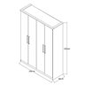 Guarda-roupa Solteiro 4 Portas 100% Mdf 974 Demolição/branco - Foscarini - 5