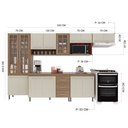 Ver imagem 4 de Cozinha Modulada Completa Fidelitá Paris 6 Peças 330cm 15 Portas 3 Gavetas com Tampo