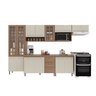 Cozinha Modulada Completa Fidelitá Paris 6 Peças 330cm 15 Portas 3 Gavetas com Tampo - 3