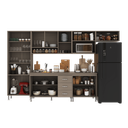 Ver imagem 3 de Armário de Cozinha Modulada Completa Fidelitá Paris 6 Peças 330cm 15 Portas 3 Gavetas com Tampo