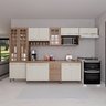 Cozinha Modulada Completa Fidelitá Paris 6 Peças 330cm 15 Portas 3 Gavetas com Tampo - 1