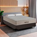 Ver imagem 2 de Cama Box Casal 138cm Airprime com Colchão de Molas Ensacadas Marrom Suporta 120kg Cremil