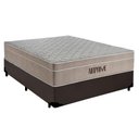 Ver imagem 1 de Cama Box Casal 138cm Airprime com Colchão de Molas Ensacadas Marrom Suporta 120kg Cremil