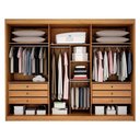 Ver imagem 2 de Guarda Roupa Casal 3 Portas 3 Espelhos São Paulo Gold Cinamomo – Leifer Móveis