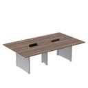 Ver imagem 1 de Mesa de Reunião 3200x1400 MRCPB3214PP Marrom/Walnut/Cinza