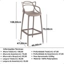 Ver imagem 5 de Banqueta Alta Allegra com Encosto Design Cozinha/bancada - Fendi