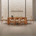 Ver imagem 1 de Sala de Jantar Mesa Nala 220cm Tampo Laminado Canto Moeda com 8 Cadeiras Noronha