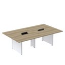 Ver imagem 1 de Mesa de Reunião 3200x1400 MRCPB3214PP Marrom/Noce Marromle/Branco