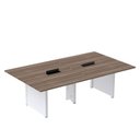Ver imagem 1 de Mesa de Reunião 3200x1400 MRCPB3214PP Marrom/Walnut/Branco