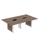 Ver imagem 1 de Mesa de Reunião 3200x1400 MRCPB3214PP Marrom/Walnut/Branco