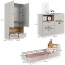 Ver imagem 3 de Quarto Infantil Completo 112,6cm x 184,4cm Lille Bege/Arenas