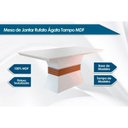 Ver imagem 2 de Conjunto: Mesa Sala Jantar Ágata Tampo Madeirado Reto 120cm + 4 Cadeiras Athenas Imbuia/Veludo