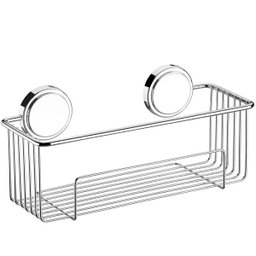 Porta Shampoo Fixação Adesivo Prateleira Multiuso Cromado Future - 1