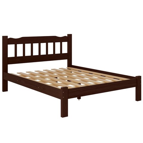 Cama Perola Queen 160 Madeira Maciça Reforçada Castanho Nemargi