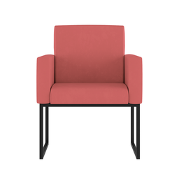 Poltrona Cadeira Decorativa Recepção Base de Ferro Dourada Cor:rosa - 2