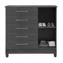 Ver imagem 3 de Cômoda 5 Gavetas 1 Porta Vitória Rud Rack Cor Cedro Areia