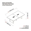 Ver imagem 3 de Mesa de Reunião 3200x1400 MRCPB3214PP Marrom/Noce Marromle/Grafito