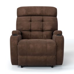 Poltrona do Papai Reclinável em Tecido Suede Cor Marrom Reclinação Elétrica - Modelo Florença - 2