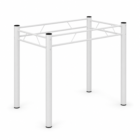 Base de Mesa Tubular Aço 2" 1,2 Branca Jantar