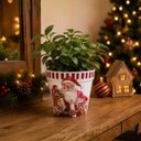 Ver imagem 2 de Kit 3 Vasos Cachepot Natalino em Melamina Prime Papai Noel Vintage 11x10cm Decorativo