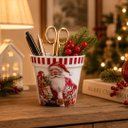 Ver mais imagens de Kit 3 Vasos Cachepot Natalino em Melamina Prime Papai Noel Vintage 11x10cm Decorativo