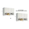 Kit 2 Armários 3 portas Para Churrasqueira Branco Nova Decor Movel Multiuso Para Diversos Ambientes - 4