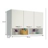 Kit 2 Armários 3 portas Para Churrasqueira Branco Nova Decor Movel Multiuso Para Diversos Ambientes - 3