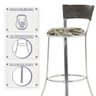 Kit Banqueta Bistro para Bar, Cozinha, Balcão em Alumínio e Fibra Tc Zanutto 6 Unidades Argila - 4
