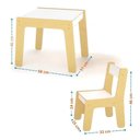 Ver imagem 5 de Mesa com Cadeira Infantil Montessori MDF Escolar Estudo Atividades Brincadeiras Ate 35kg