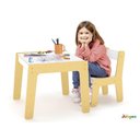 Ver imagem 7 de Mesa com Cadeira Infantil Montessori MDF Escolar Estudo Atividades Brincadeiras Ate 35kg