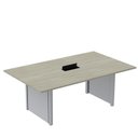 Ver imagem 1 de Mesa de Reunião 2000x1200 MRCPB2012PP Bege/Nogueira Casablanca/Cinza