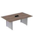 Ver imagem 1 de Mesa de Reunião 2000x1200 MRCPB2012PP Marrom/Walnut/Cinza