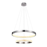 Pendente Oca Nickel e Transparente (d)60 + 40cm (a)4cm 32w +22w 3000k 2970lm - Gd002nk - 1