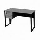 Ver imagem 2 de Mesa Escrivaninha Industrial 120cm Tampo 30mm com 2 Gavetas Pés em Metal F5 Office Cor:Cinza