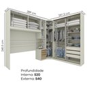 Ver imagem 3 de Quarto Casal Modulado 8 Portas Seletto Henn Areia Jequitiba