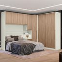 Ver imagem 2 de Quarto Casal Modulado 8 Portas Seletto Henn Areia Jequitiba