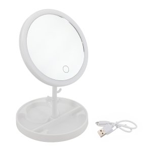 Espelho para Maquiagem Dobrável com Led e Zoom 4264br