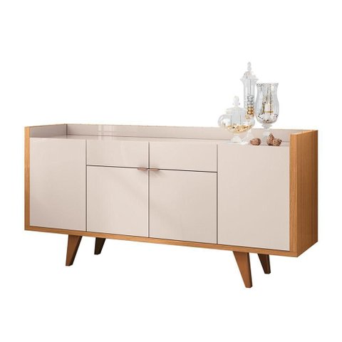 Buffet Melodia 4 Portas 3 Prateleiras MDF-MDP Off White Gran Belo