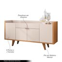 Ver imagem 4 de Buffet Melodia 4 Portas 3 Prateleiras MDF-MDP Off White Gran Belo