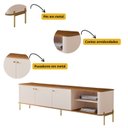 Ver imagem 6 de Rack para Tv Tucupí 1.8 Bancada Off White Dourado Jb Bechara