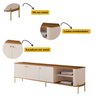 Rack para Tv Tucupí 1.8 Bancada Off White Dourado Jb Bechara - 6