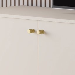 Rack para Tv Tucupí 1.8 Bancada Off White Dourado Jb Bechara - 5