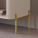 Ver imagem 4 de Rack para Tv Tucupí 1.8 Bancada Off White Dourado Jb Bechara