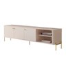 Rack para Tv Tucupí 1.8 Bancada Off White Dourado Jb Bechara - 1