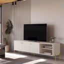 Ver imagem 2 de Rack para Tv Tucupí 1.8 Bancada Off White Dourado Jb Bechara